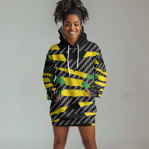 Black Jamaicans Jamaica Beast Hoodie Dress Ripped Flag Graphic - African Pride