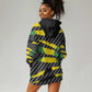 Black Jamaicans Jamaica Beast Hoodie Dress Ripped Flag Graphic - African Pride