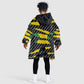 Black Jamaicans Jamaica Beast Kid Wearable Blanket Hoodie Ripped Flag Graphic - African Pride