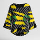 Black Jamaicans Jamaica Beast Kimono Sleeve Blouse Ripped Flag Graphic