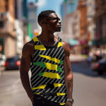 Black Jamaicans Jamaica Beast Men Tank Top Ripped Flag Graphic - African Pride