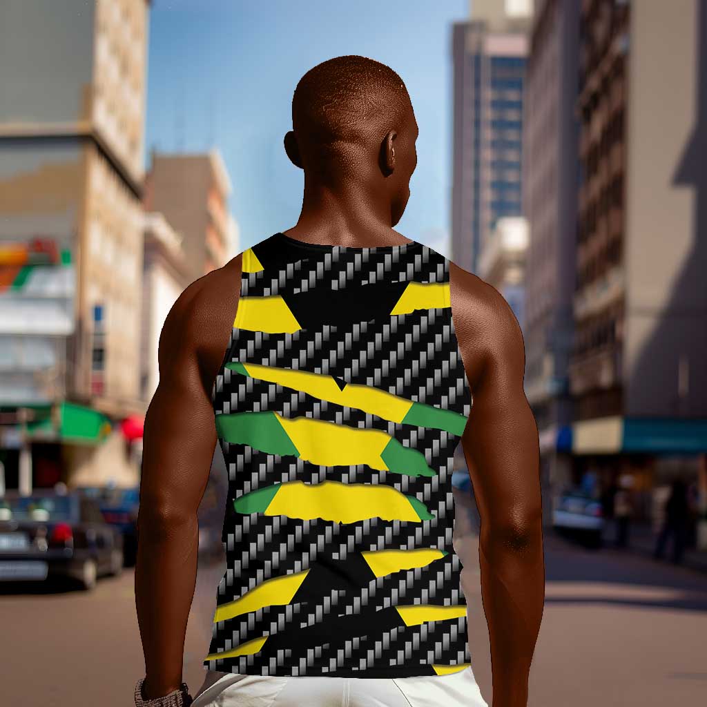 Black Jamaicans Jamaica Beast Men Tank Top Ripped Flag Graphic - African Pride