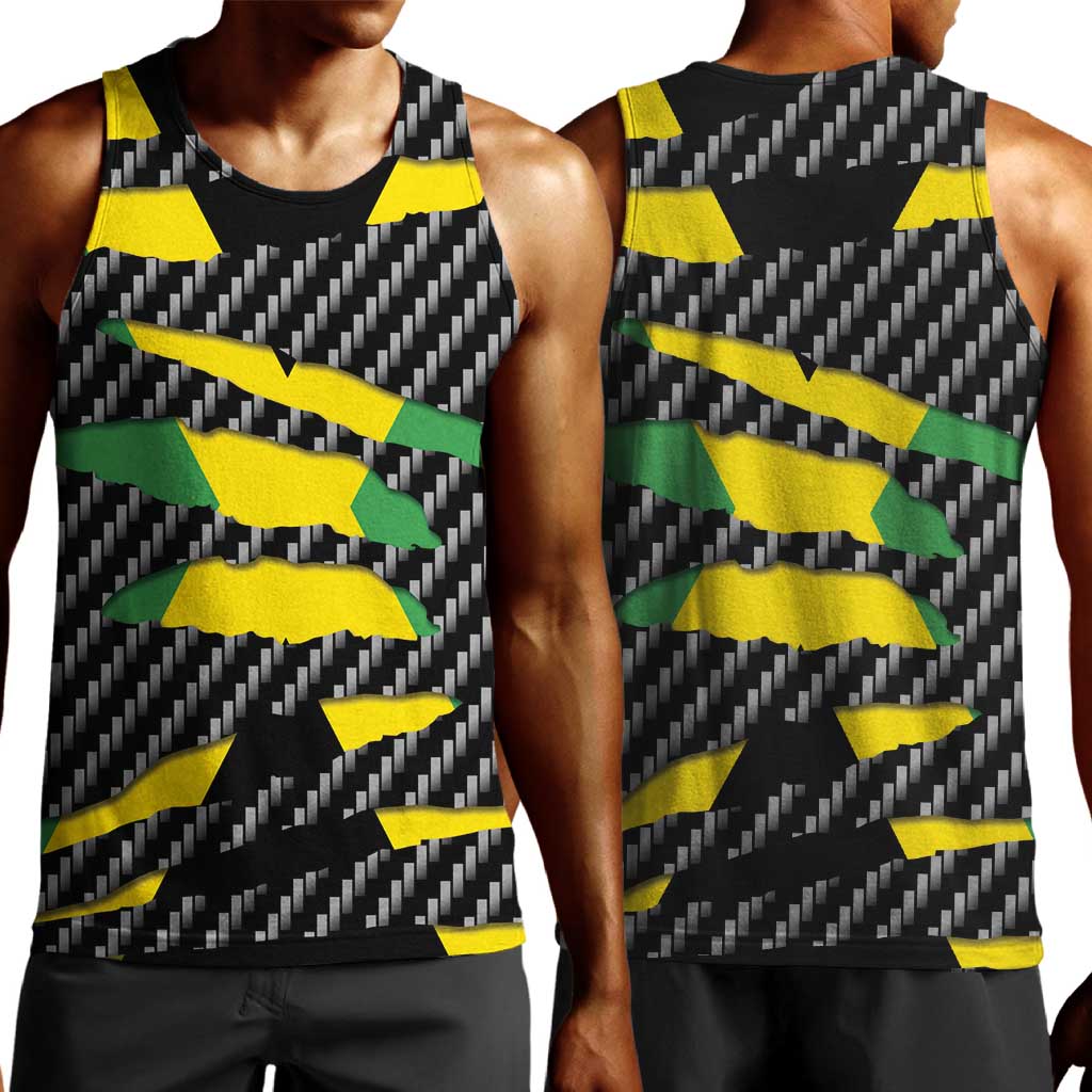 Black Jamaicans Jamaica Beast Men Tank Top Ripped Flag Graphic - African Pride