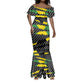 Black Jamaicans Jamaica Beast Mermaid Dress Ripped Flag Graphic - African Pride