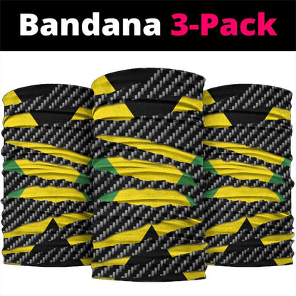 Black Jamaicans Jamaica Beast Neck Gaiter Ripped Flag Graphic - African Pride