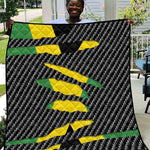 Black Jamaicans Jamaica Beast Quilt Ripped Flag Graphic - African Pride