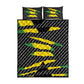 Black Jamaicans Jamaica Beast Quilt Bed Set Ripped Flag Graphic - African Pride