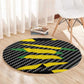 Black Jamaicans Jamaica Beast Round Carpet Ripped Flag Graphic - African Pride