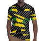 Black Jamaicans Jamaica Beast Rugby Jersey Ripped Flag Graphic LT19