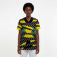 Black Jamaicans Jamaica Beast Scrub Top Ripped Flag Graphic - African Pride