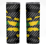 Black Jamaicans Jamaica Beast Skinny Tumbler Ripped Flag Graphic - African Pride