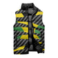 Black Jamaicans Jamaica Beast Sleeveless Puffer Jacket Ripped Flag Graphic