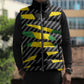 Black Jamaicans Jamaica Beast Sleeveless Puffer Jacket Ripped Flag Graphic