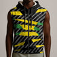 Black Jamaicans Jamaica Beast Sleeveless Zip Hoodie Ripped Flag Graphic - African Pride