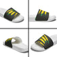 Black Jamaicans Jamaica Beast Slide Sandals Ripped Flag Graphic