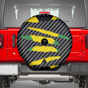 Black Jamaicans Jamaica Beast Spare Tire Cover Ripped Flag Graphic - African Pride
