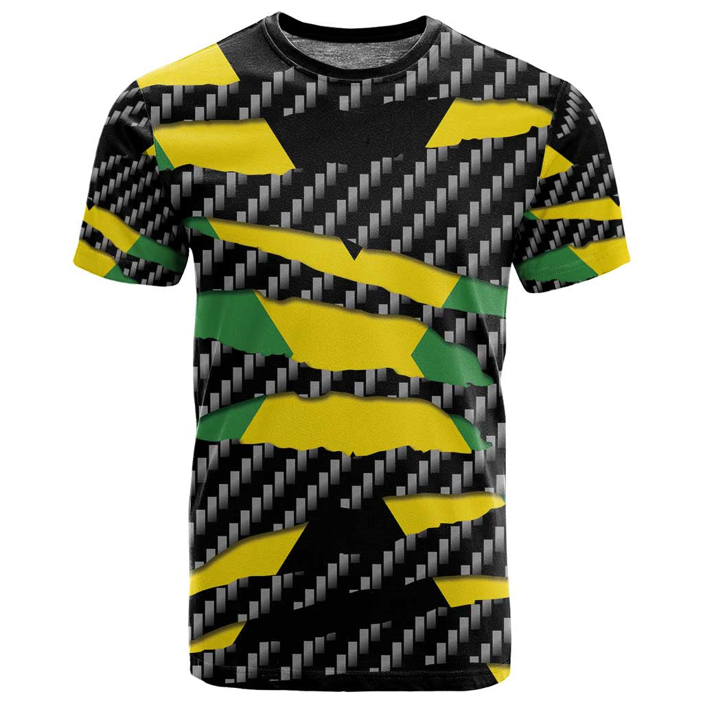 Black Jamaicans Jamaica Beast T shirt Ripped Flag Graphic - African Pride