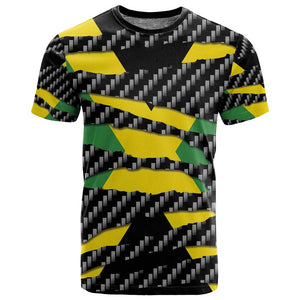 Black Jamaicans Jamaica Beast T shirt Ripped Flag Graphic - African Pride