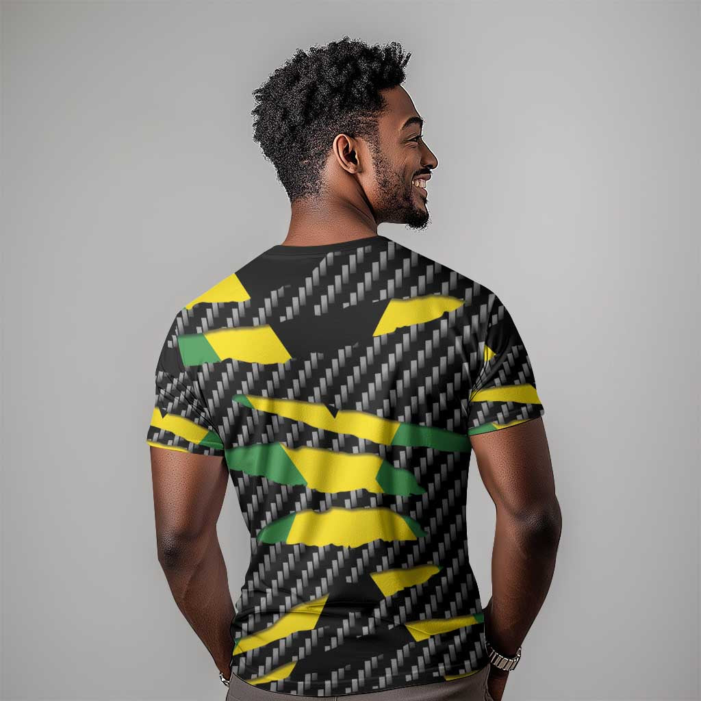 Black Jamaicans Jamaica Beast T shirt Ripped Flag Graphic - African Pride