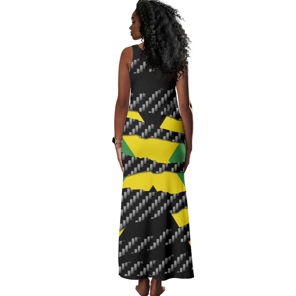 Black Jamaicans Jamaica Beast Tank Maxi Dress Ripped Flag Graphic - African Pride
