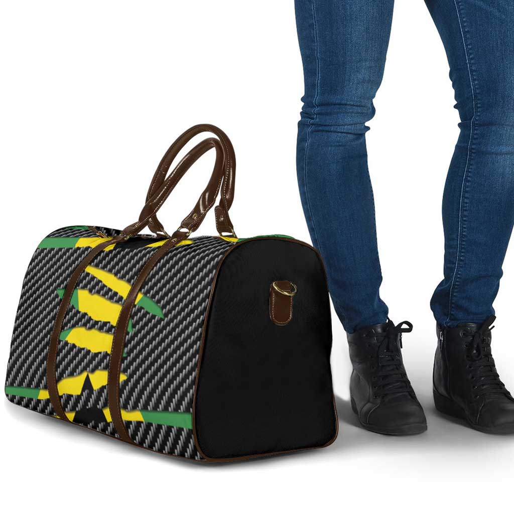 Black Jamaicans Jamaica Beast Travel Bag Ripped Flag Graphic