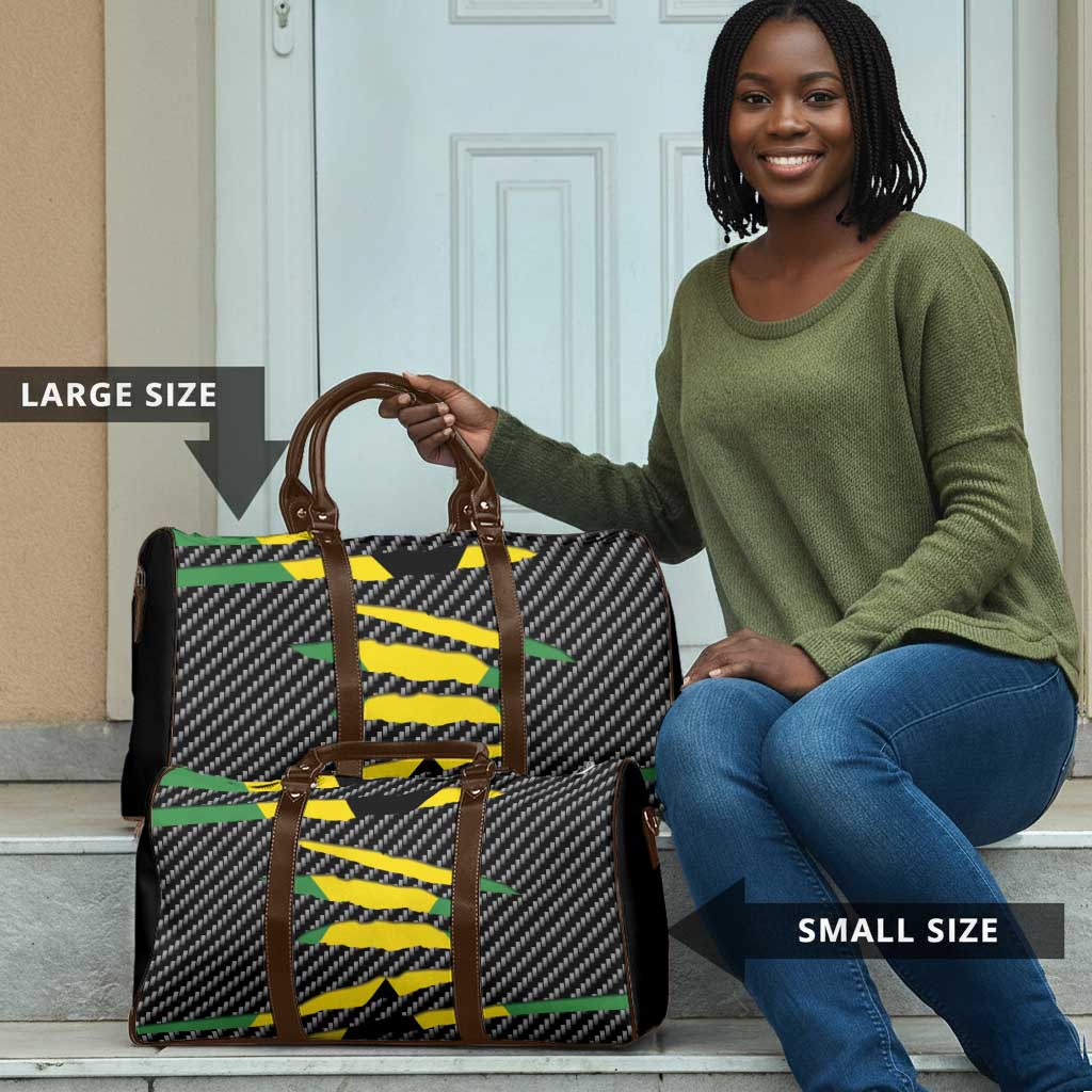 Black Jamaicans Jamaica Beast Travel Bag Ripped Flag Graphic