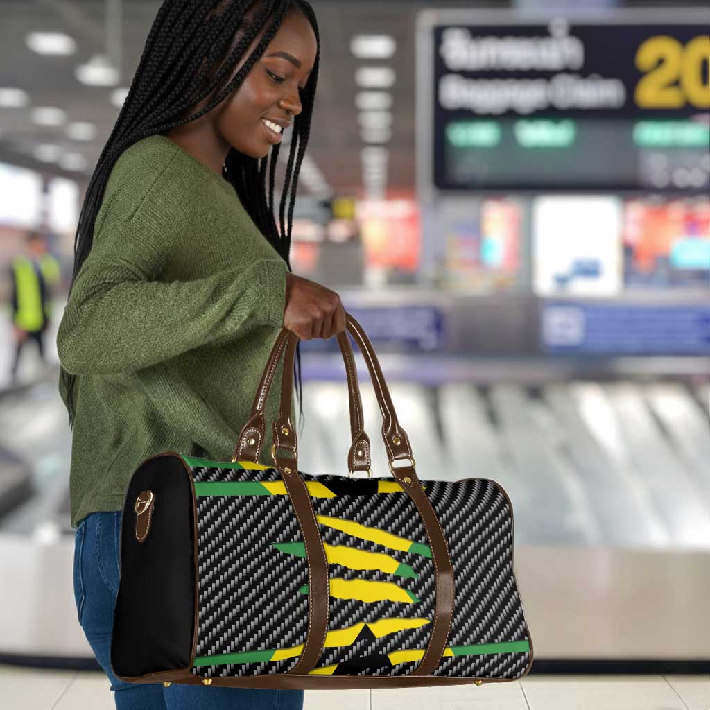Black Jamaicans Jamaica Beast Travel Bag Ripped Flag Graphic