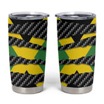 Black Jamaicans Jamaica Beast Tumbler Cup Ripped Flag Graphic - African Pride