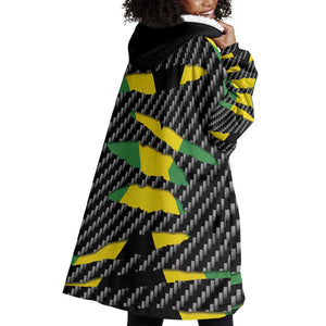 Black Jamaicans Jamaica Beast Wearable Blanket Hoodie Ripped Flag Graphic - African Pride