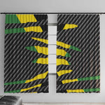 Black Jamaicans Jamaica Beast Window Curtain Ripped Flag Graphic - African Pride