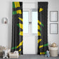 Black Jamaicans Jamaica Beast Window Curtain Ripped Flag Graphic - African Pride