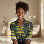 Black Jamaicans Jamaica Beast Women Casual Shirt Ripped Flag Graphic - African Pride