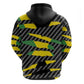Black Jamaicans Jamaica Beast Zip Hoodie Ripped Flag Graphic - African Pride