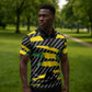 Black Jamaicans Jamaica Beast Zipper Polo Shirt Ripped Flag Graphic