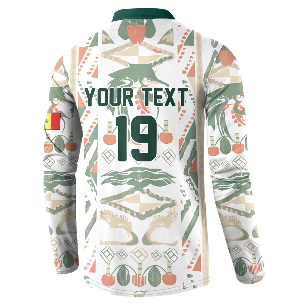 Custom World Football 2026 Senegal Button Sweatshirt Lions of Teranga Spirit