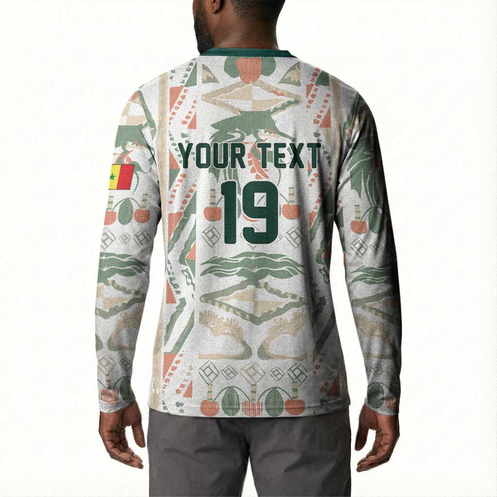 Custom World Football 2026 Senegal Button Sweatshirt Lions of Teranga Spirit