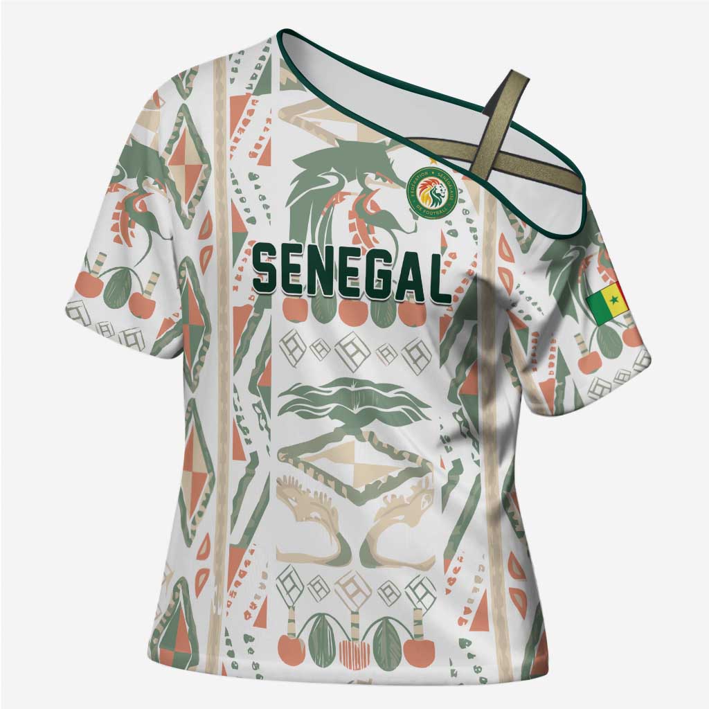 Custom World Football 2026 Senegal Cross Shoulder Shirt Lions of Teranga Spirit