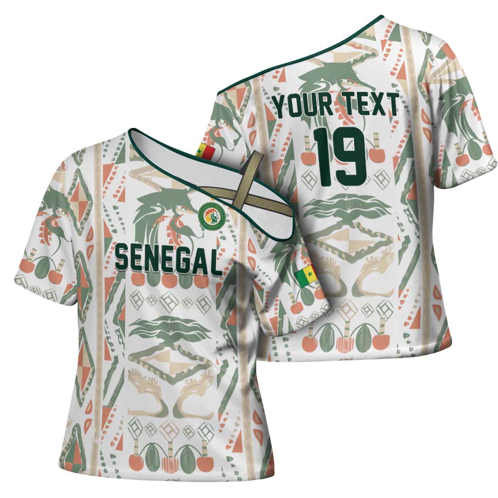 Custom World Football 2026 Senegal Cross Shoulder Shirt Lions of Teranga Spirit