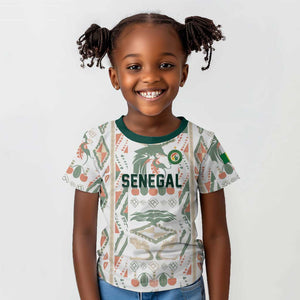 Custom World Football 2026 Senegal Kid T shirt Lions of Teranga Spirit