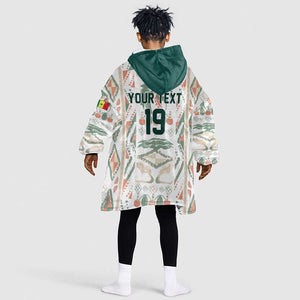 Custom World Football 2026 Senegal Kid Wearable Blanket Hoodie Lions of Teranga Spirit