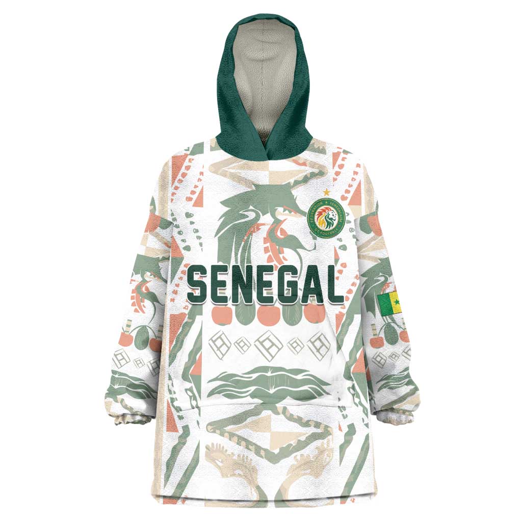 Custom World Football 2026 Senegal Kid Wearable Blanket Hoodie Lions of Teranga Spirit