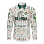 Custom World Football 2026 Senegal Long Sleeve Button Shirt Lions of Teranga Spirit