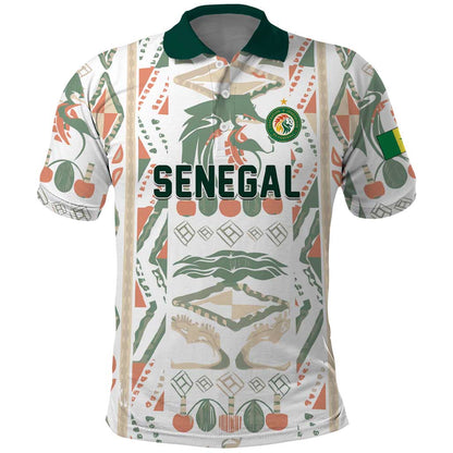 Custom World Football 2026 Senegal Polo Shirt Lions of Teranga Spirit