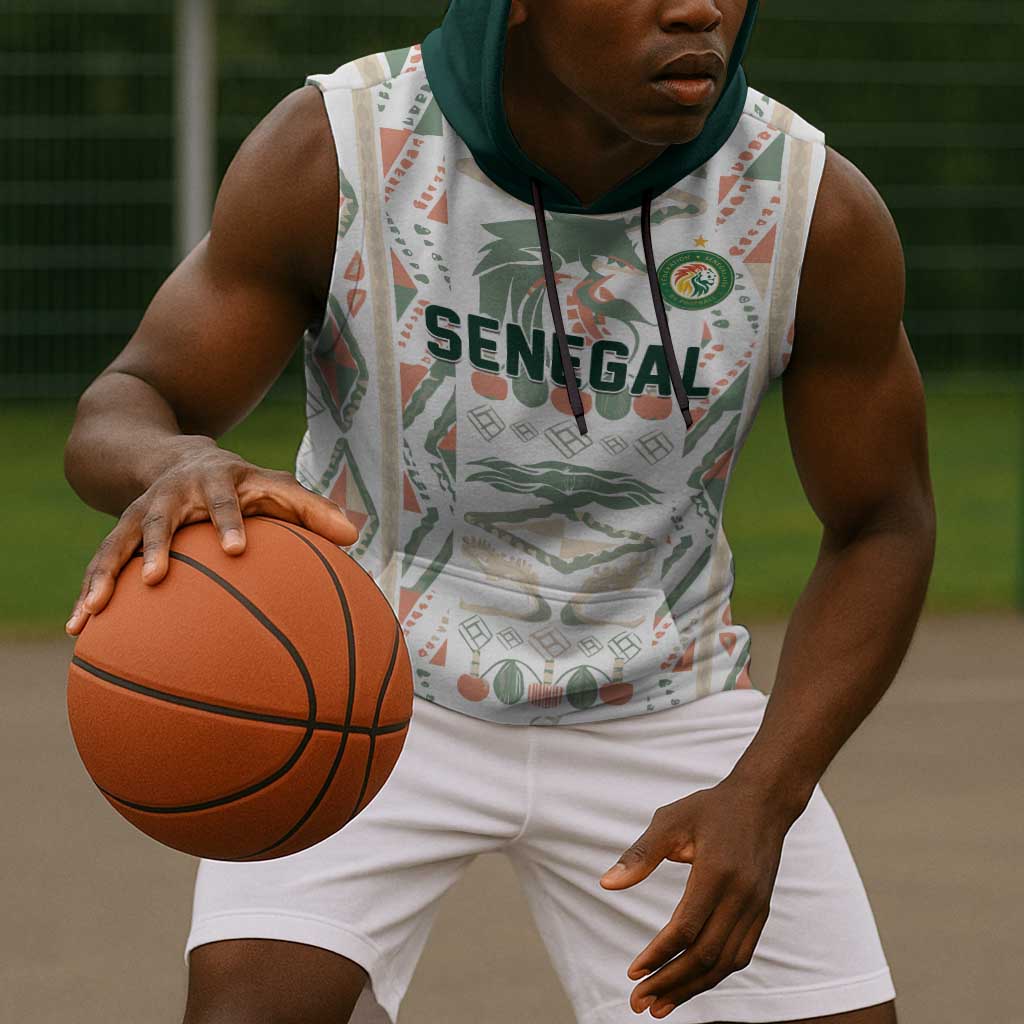 Custom World Football 2026 Senegal Sleeveless Hoodie Lions of Teranga Spirit