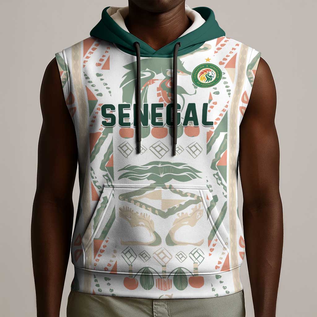 Custom World Football 2026 Senegal Sleeveless Hoodie Lions of Teranga Spirit