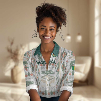 Custom World Football 2026 Senegal Women Casual Shirt Lions of Teranga Spirit