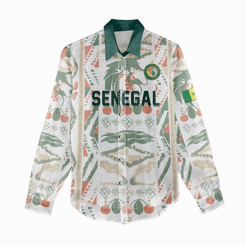 Custom World Football 2026 Senegal Women Casual Shirt Lions of Teranga Spirit