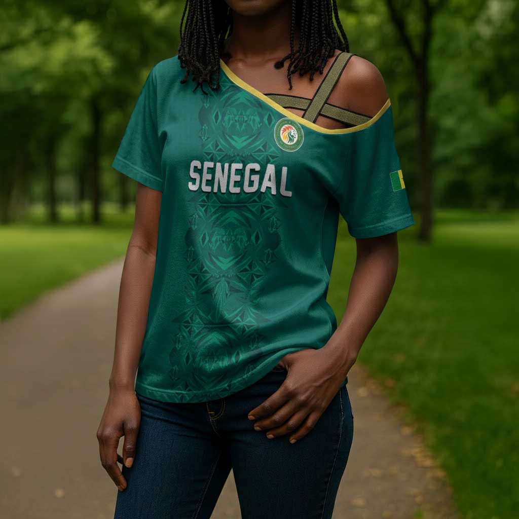 Custom World Football 2026 Senegal Cross Shoulder Shirt Pride of the African Lions