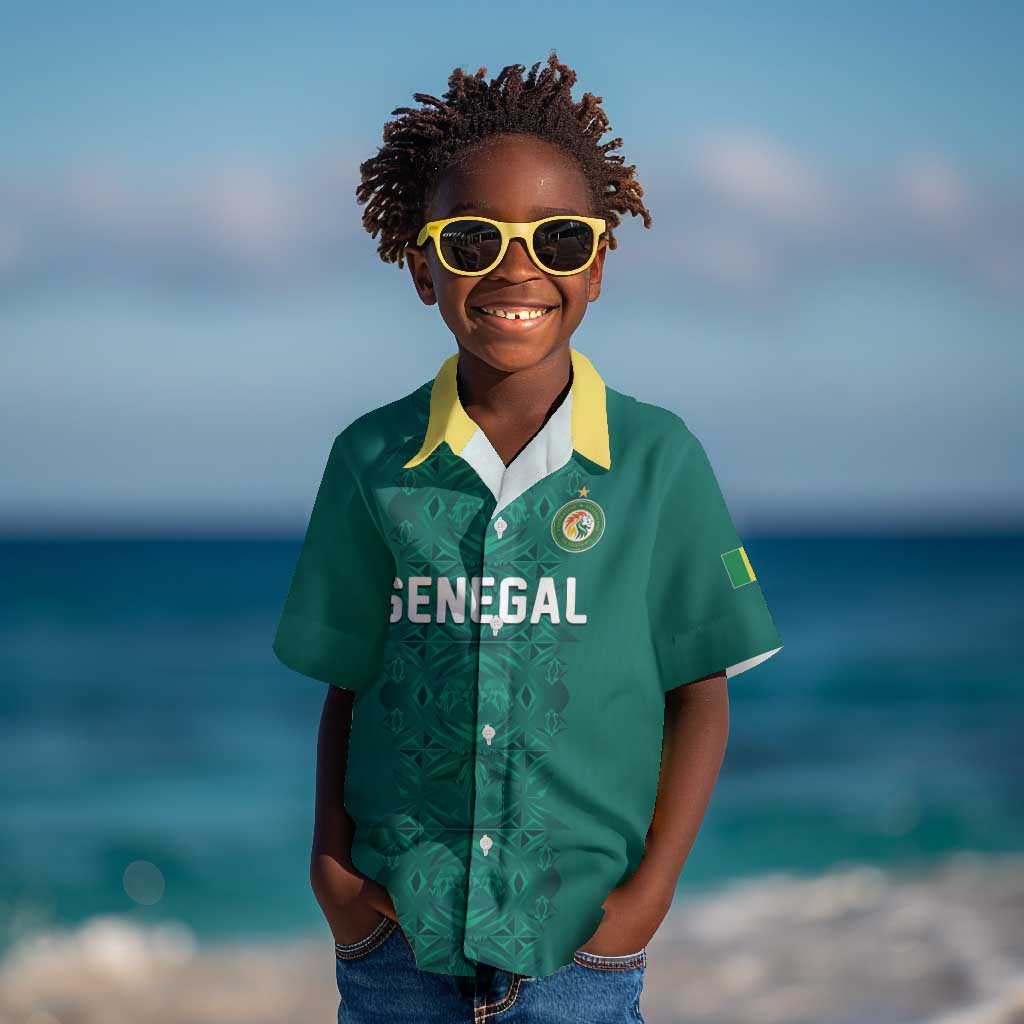 Custom World Football 2026 Senegal Kid Hawaiian Shirt Pride of the African Lions