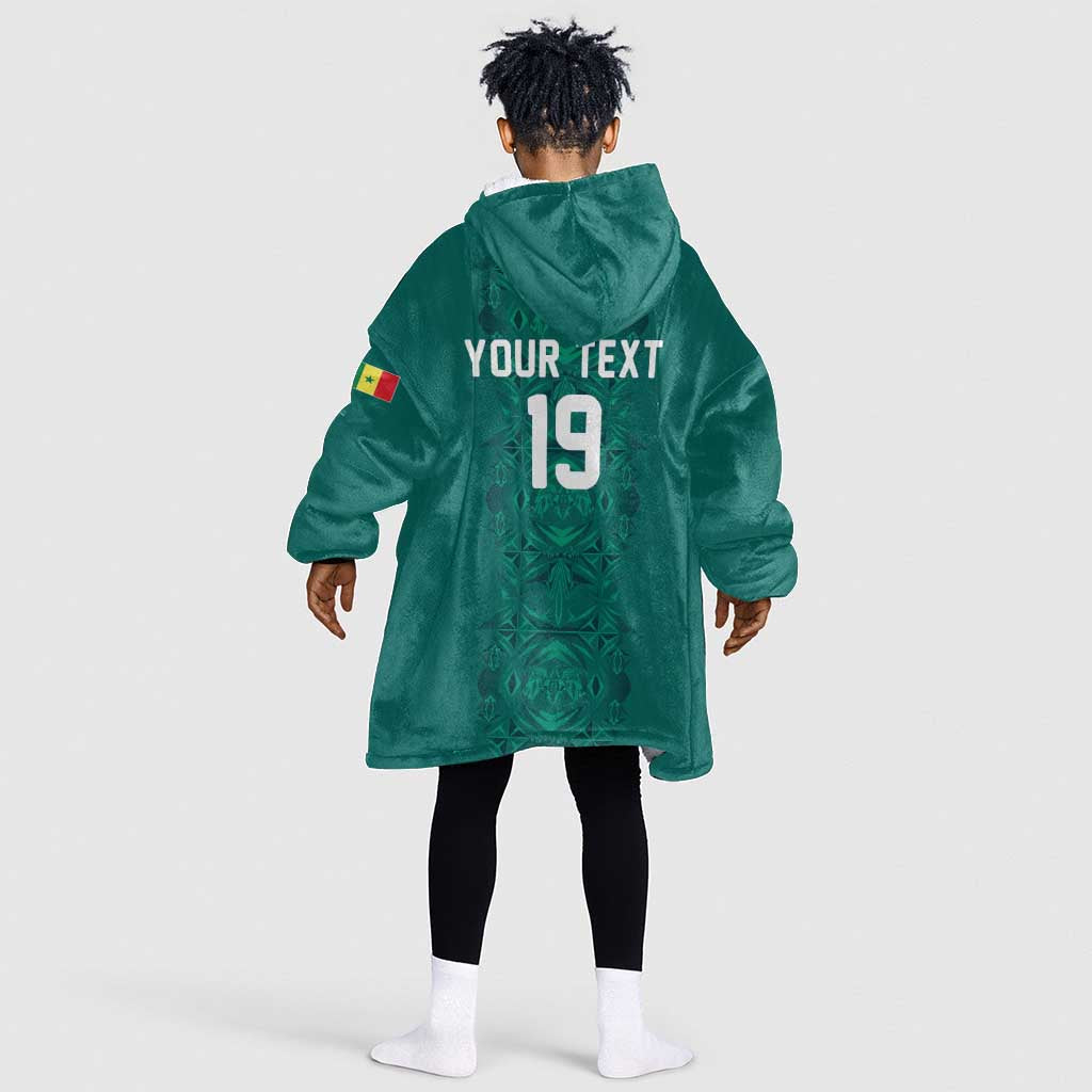 Custom World Football 2026 Senegal Kid Wearable Blanket Hoodie Pride of the African Lions